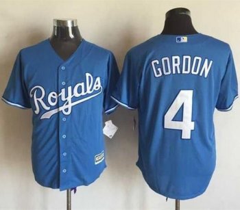 Kansas City Royals #4 Alex Gordon Light Blue Alternate 1 New Cool Base Stitched MLB Jersey