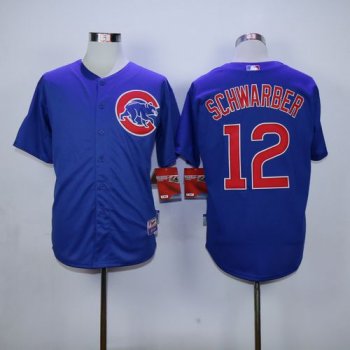 Chicago Cubs #12 Kyle Schwarber Blue Cool Base Stitched MLB Jersey