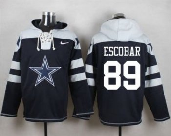 Nike Dallas Cowboys #89 Gavin Escobar Navy Blue Player Pullover NFL Hoodie