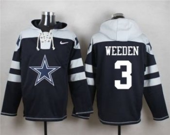 Nike Dallas Cowboys #3 Brandon Weeden Navy Blue Player Pullover NFL Hoodie