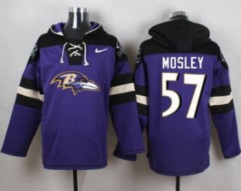 Nike Baltimore Ravens #57 C.J. Mosley Purple Player Pullover NFL Hoodie