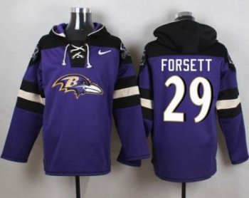 Nike Baltimore Ravens #29 Justin Forsett Purple Player Pullover NFL Hoodie