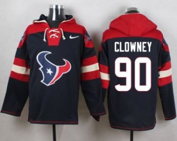 Nike Houston Texans #90 Jadeveon Clowney Navy Blue Player Pullover NFL Hoodie