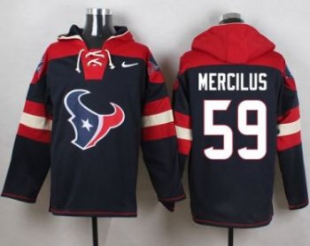 Nike Houston Texans #59 Whitney Mercilus Navy Blue Player Pullover NFL Hoodie