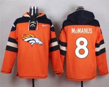 Nike Denver Broncos #8 Brandon McManus Orange Player Pullover NFL Hoodie