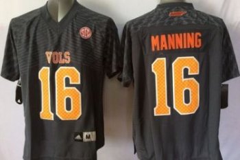 Youth Tennessee Vols #16 Peyton Manning Black Stitched NCAA Jersey