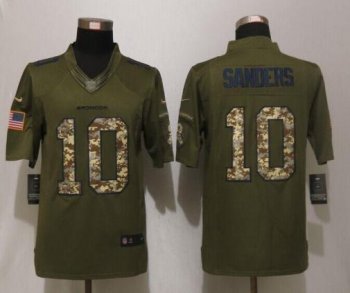 Nike Denver Broncos #10 Emmanuel Sanders Green Salute To Service Limited Jersey