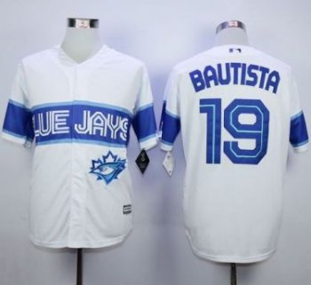 Toronto Blue Jays #19 Jose Bautista White Exclusive New Cool Base Stitched MLB Jersey