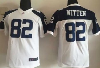 Youth Nike Cowboys #82 Jason Witten White Thanksgiving Throwback Stitched NFL Jersey