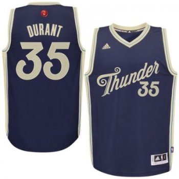 Oklahoma City Thunder #35 Kevin Durant Navy Blue 2015-2016 Christmas Day Stitched NBA Jersey