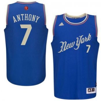 Sacramento Kings #7 Carmelo Anthony Blue 2015-2016 Christmas Day Stitched NBA Jersey