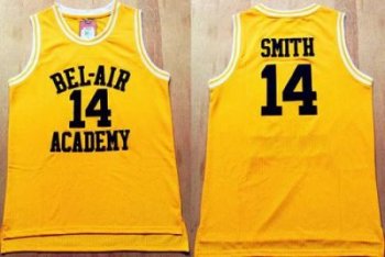 Bel-Air Academy #14 Smith Gold Stitched Basketball Jersey