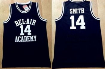 Bel-Air Academy #14 Smith Black Stitched Basketball Jersey