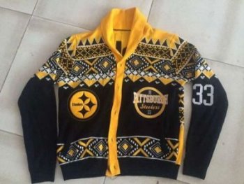 Nike Pittsburgh Steelers #33 Black Men's Ugly Sweater