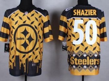 Nike Pittsburgh Steelers #50 Ryan Shazier Gold Men's Stitched NFL Elite Noble Fashion Jersey