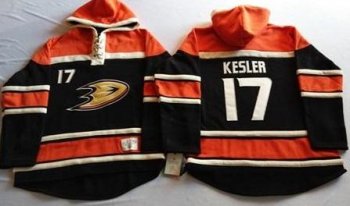 Anaheim Ducks 17 Ryan Kesler Black Sawyer Hooded Sweatshirt Stitched NHL Jersey