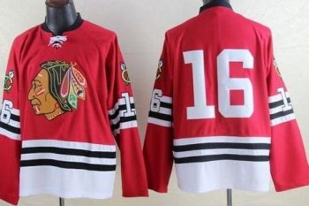 Chicago Blackhawks #16 Marcus Kruger Red Mitchell And Ness 1960-61 Throwback Stitched NHL jersey