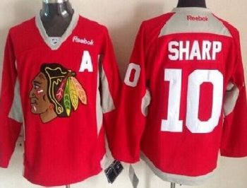 Chicago Blackhawks #10 Patrick Sharp Red Hockey Fights Cancer Stitched NHL Jersey