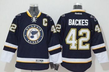 St. Louis Blues #42 David Backes Stitched Blue NHL Jersey