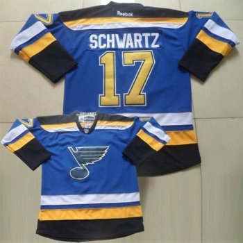 St. Louis Blues 17 Jaden Schwartz Light Blue Home Stitched NHL Jersey