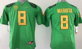 Youth Oregon Ducks #8 Marcus Mariota Green Stitched NCAA Jersey