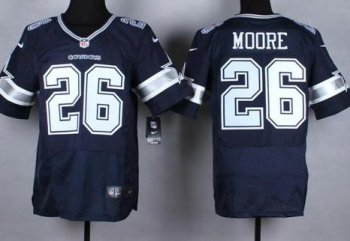 Nike Dallas Cowboys #26 Sterling Moore Navy Blue Team Color Men's Stitched NFL Elite Jersey