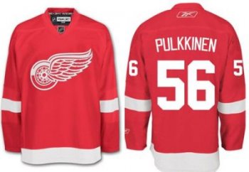 Detroit Red Wings #56 Teemu Pulkkinen Red Stitched NHL Jersey