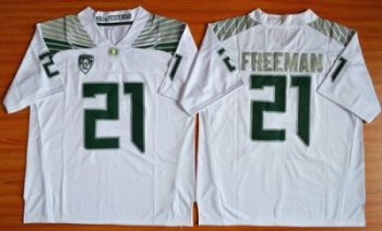 Oregon Ducks #21 Royce Freeman White Limited Stitched NCAA Jersey