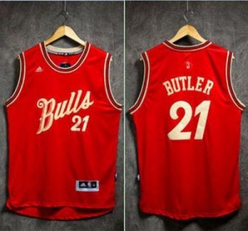 Chicago Bulls #21 Jimmy Butler Red 2015-2016 Christmas Day Stitched NBA Jersey