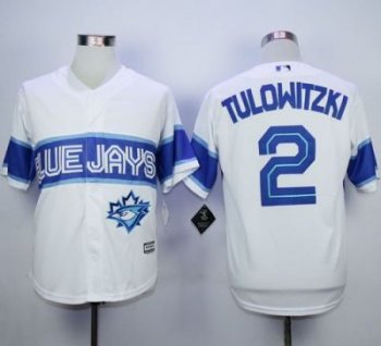 Toronto Blue Jays #2 Troy Tulowitzki White Exclusive New Cool Base Stitched MLB Jersey