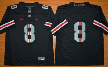 Ohio State Buckeyes #8 Championship Black Commemorative Stitched NCAA Jersey