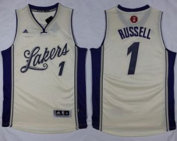 Los Angeles Lakers #1 D'Angelo Russell White 2015-2016 Christmas Day Stitched NBA Jersey