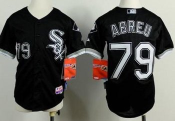 Youth Chicago White Sox #79 Jose Abreu Black Cool Base Stitched Baseball Jersey