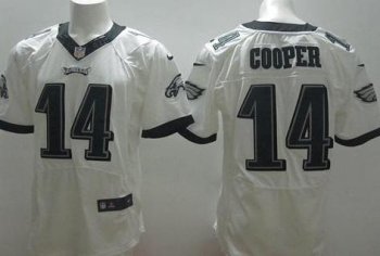 Nike Philadelphia Eagles #14 Riley Cooper White Men's Stitched NFL Elite Jersey