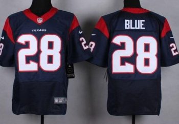 Nike Houston Texans #28 Alfred Blue Navy Blue Team Color Men's Stitched NFL Elite Jersey