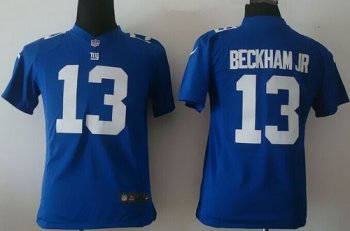 Youth Nike New York Giants #13 Odell Beckham Jr Royal Blue Team Color Stitched NFL Jersey