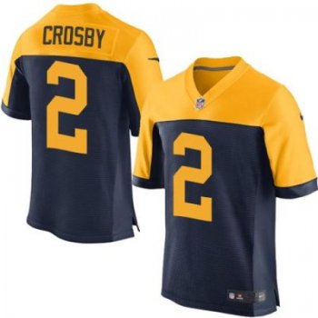 Green Bay Packers #2 Mason Crosby Navy Blue Alternate Men's Stitched NFL New Elite Jersey