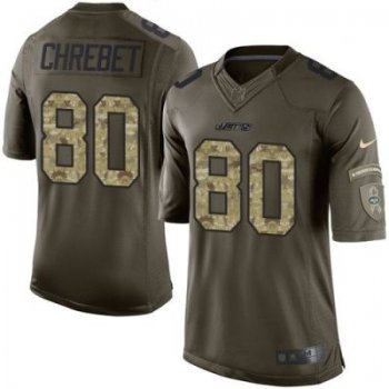 New York Jets #80 Wayne Chrebet Green Men's Stitched NFL Limited Salute To Service Jersey