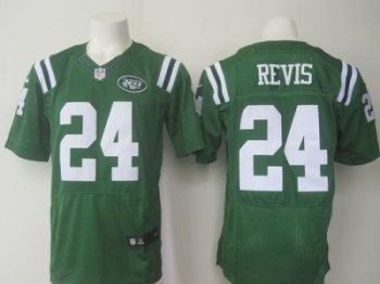 New York Jets #24 Darrelle Revis Green Men's Stitched NFL Elite Rush Jersey