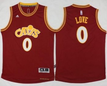 Cleveland Cavaliers #0 Kevin Love Red CAVS Stitched NBA Jersey