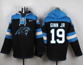 Nike Carolina Panthers #19 Ted Ginn Jr Black Player Pullover NFL Hoodie