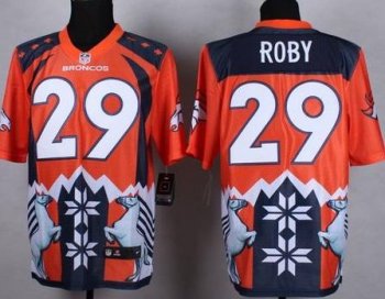 Nike Denver Broncos #29 Bradley Roby Orange Men's Stitched NFL Elite Noble Fashion Jersey