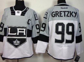 Los Angeles Kings 99 Wayne Gretzky White Grey 2015 Stadium Series Stitched NHL Jersey