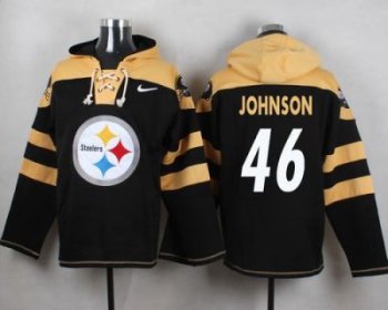 Nike Pittsburgh Steelers #46 Will Johnson Black Player Pullover NFL Hoodie