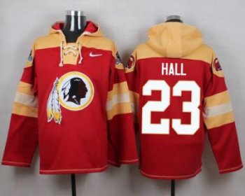 Nike Washington Redskins #23 DeAngelo Hall Burgundy Red Player Pullover NFL Hoodie