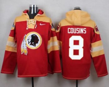 Nike Washington Redskins #8 Kirk Cousins Burgundy Red Player Pullover NFL Hoodie