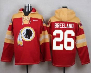 Nike Washington Redskins #26 Bashaud Breeland Burgundy Red Player Pullover NFL Hoodie