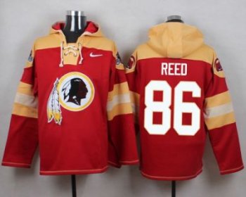 Nike Washington Redskins #86 Jordan Reed Burgundy Red Player Pullover NFL Hoodie