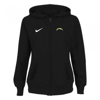 Women's San Diego Chargers Stadium Rally Full Zip Hoodie Black