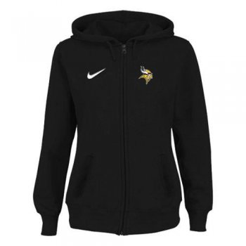 Women's Minnesota Vikings Stadium Rally Full Zip Hoodie Black